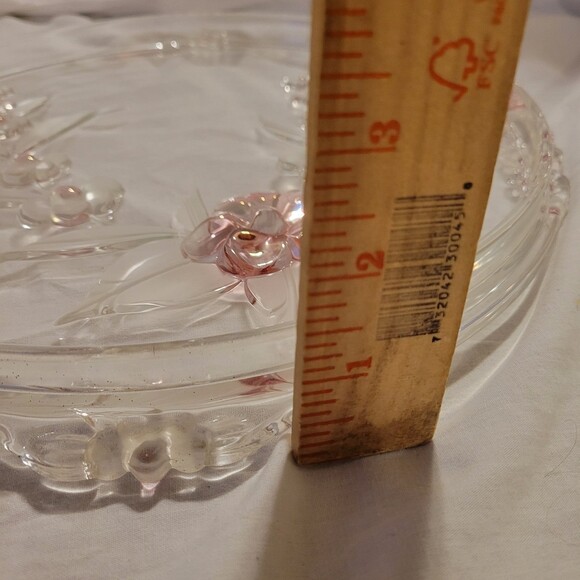 Mikasa Toska Original Walther Glass 12" Cake Plate Cherry Blossom Spring - Picture 7 of 7